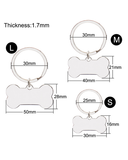 Dog Bone Pet ID Tag